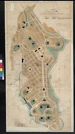 Walter Burley Griffin's original plan for Port Stephens City - May 06, 1918