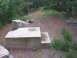 Former Pike Knob Fire Tower footings