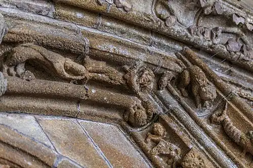 The north porch carvings