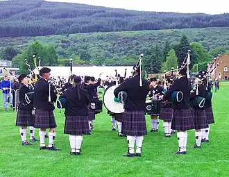 Pipe band at the Cowal Highland Gathering