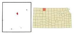 Location within Norton County and Kansas