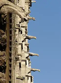 Gargoyles were the rainspouts of the cathedral