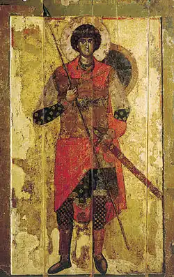 Main icon of Yuriev Monastery in Novgorod, Russia (c. 1130)