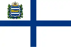 The yacht ensign used by Nyländska Jaktklubben, 1861–1900
