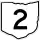 State Route 2 Temporary marker