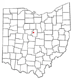 Location of Edison, Ohio