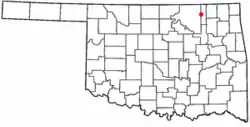 Location of Bartlesville within Oklahoma