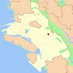 Location of Redwood Heights in Oakland