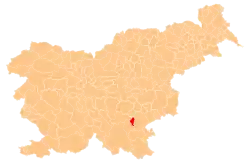 Location of the Municipality of Straža in Slovenia