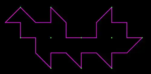 An Odd Sided Tokarsky Unilluminable Room with 27 sides, 1996. A video showing the path of a billiard ball in this room.