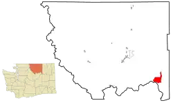 Location of Nespelem Community, Washington