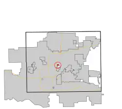 Location in Oklahoma County and the state of Oklahoma.