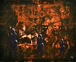 Beautiful Poldi, structural monotype and collage, 2013