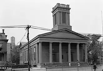 Front of the Old Bergen Church in 1938
