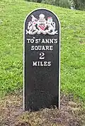 An old milepost by the A662, Ashton New Road