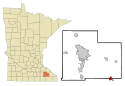 Location of Chatfield, Minnesota (Olmsted County)