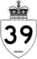 Highway 39 marker