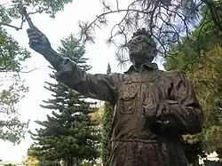 A bronze sculpture, monument of José Clemente Orozco the great Mexican muralist.