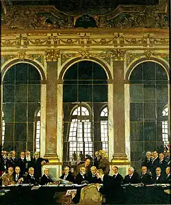 The Signing of Peace in the Hall of Mirrors, Versailles, 28th June 1919