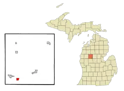 Location of Hersey, Michigan