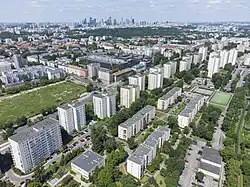 The neighbourhood of Czerniakowska Wschodnia within Czerniaków in 2021.