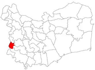 Location in Tulcea County