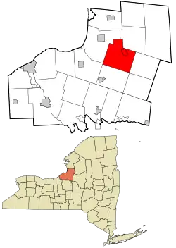 Location in Oswego County and the state of New York.