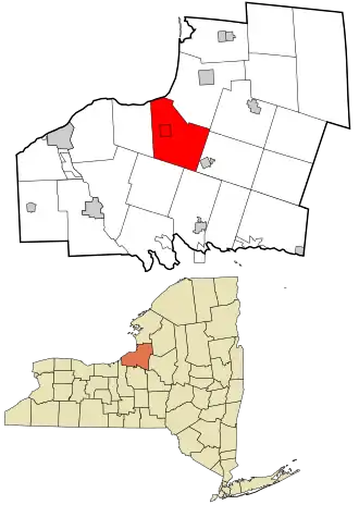 Location in Oswego County and the state of New York.