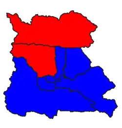 Ottara District (Red) in the Naypyidaw Union Territory