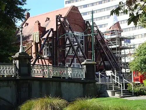 Our City with heavy bracing following the 2010 Canterbury earthquake in March 2011