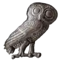 Owl of Athena, patron of Athens of