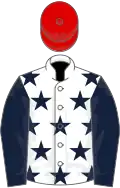 White, Dark Blue stars and sleeves, Red cap
