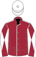 Maroon, White seams, diabolo on sleeves, White cap