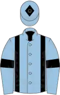 Light blue, black braces and armlets, diamond on cap