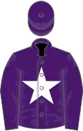 Purple, white star, purple cap