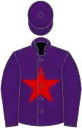 Purple, red star