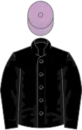 Black, lilac cap