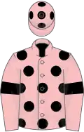 Pink, Black spots, armlets and spots on cap