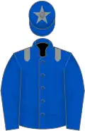Royal blue, grey epaulets, star on cap