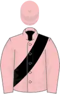 Pink, black sash, pink cap