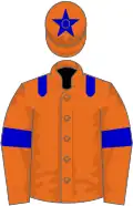 Orange, blue epaulets, armlets and star on cap