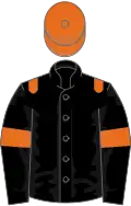 Black, Orange epaulets, armlets and cap