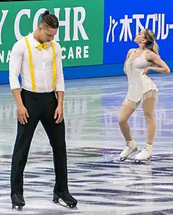 Oxana Vouillamoz and Tom Bouvart at the 2025 World Championships
