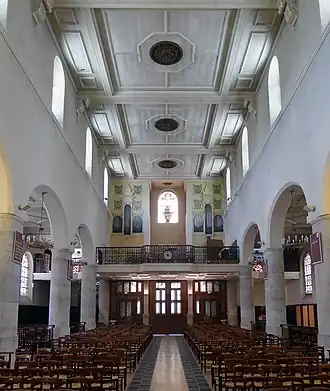 The nave facing the portal