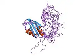 1wf2: Solution structure of RRM domain in HNRPC protein