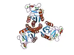 2ggu: crystal structure of the trimeric neck and carbohydrate recognition domain of human surfactant protein D in complex with maltotriose