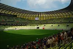Full interior of the Stadion Gdańsk.
