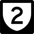 Highway 2 marker