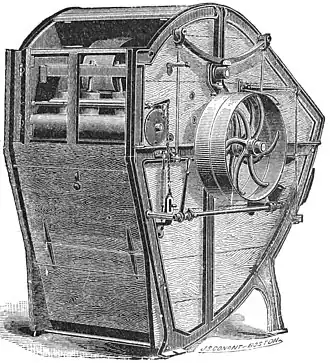1891 illustration of a rotary fulling mill