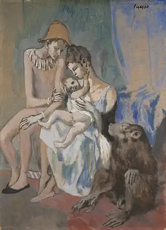 Famille d'acrobates avec singe, 1905, Göteborgs Konstmuseum